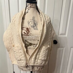 Aran Crafts Cream Cable Knit Shrug